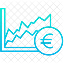 Gráfico do euro  Ícone