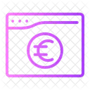 Euro Moeda Digital Moeda Ícone