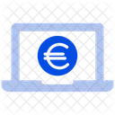 Euro Laptop Money Currency Icon