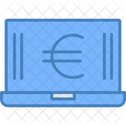 Euro laptop  Icon