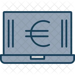 Euro laptop  Icon