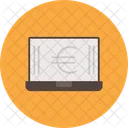 Euro Laptop Finance Payments Icon