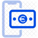 Pagamento móvel em euros  Ícone