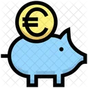 Euro Piggy Bank Piggy Bank Saving Icon