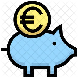 Euro Piggy Bank  Icon