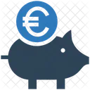 Euro Piggy Bank Piggy Bank Saving Icon