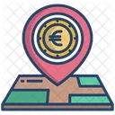 Euro Pin Euro Marker Location Icône