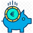 Porquinho Euro Euro Dinheiro Icon