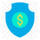 安全なドル、ドルのセキュリティ、保護されたドル アイコン