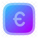 Quadrado Euro Euro Moeda Euro Ícone