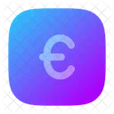 Quadrado Euro Euro Moeda Euro Ícone