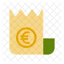 Euro Quittung Rechnung Zahlungsbeleg Icon