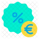 Reduction Euro Offre Icon