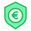 Euro Schild Sicheres Geld Symbol