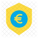 Euro Schild Sicheres Geld Symbol