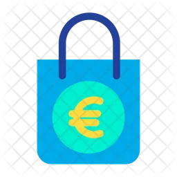 Euro Shopping  Bag  Icon