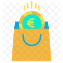 Euro Shopping Bag Icon