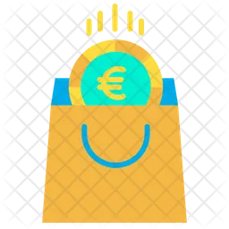 Euro shopping  bag  Icon