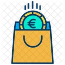 Euro Shopping Bag  Icon