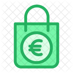 Euro Shopping  Bag  Icon