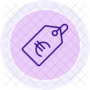 Euro Tag Line Icon Icon