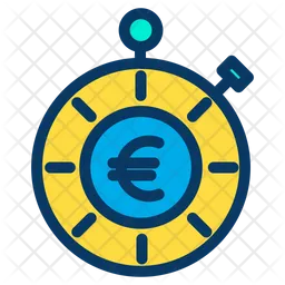 Orçamento de Tempo Euro  Ícone