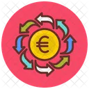 Euro Transfer Money Transaction Exchange Of Currency アイコン
