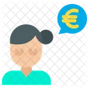 Euro Woman Conversation Icon