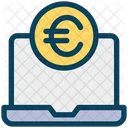 Euro Zahlung Euro Laptop Symbol