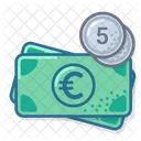 Euro Münze fünf  Symbol