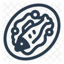 Wolfsbarsch Meeresfruchte Grill Symbol