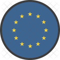 Europe Flag Icon - Download in Colored Outline Style