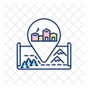 European winter village  Icon