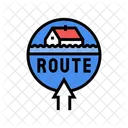 避難経路、災害 アイコン