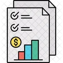 Evaluacion Financiera Grafico De Tasas Comerciales Representacion De Datos Icono