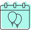 Event Schedule Color Shadow Thinline Icon Icon