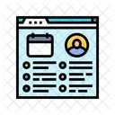 Evento Calendario Virtual Icono