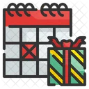 Evento Cumpleanos Caja De Regalo Icono