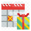 Evento Cumpleanos Caja De Regalo Icono
