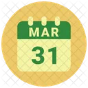 March Date Calendar Icon