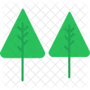 상록수 숲 자연 아이콘