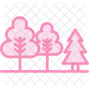 Evergreen Forest Duotone Line Icon Icon