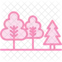 Evergreen Forest Duotone Line Icon Icon