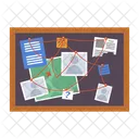 Investigation Board Red String Evidence Pinboard Icon