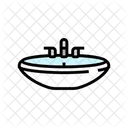 Porcelaine Evier Drain Icône