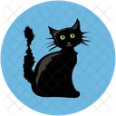 Evil Cat Black Icon