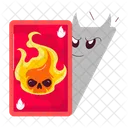 Evil Shadow Card Burning Icon