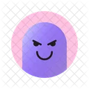 Evil Smile Emoji Emoticon Icon