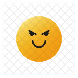 Evil Smile Face Emoji Icon