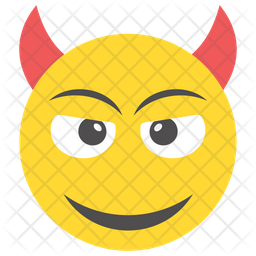 Evil Smiley Emoji Icon - Download in Flat Style